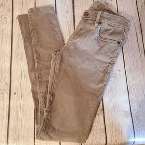 Womens The Buckle Faded Olive Green Denim Jeans Black Skinny Size W 27 L 32